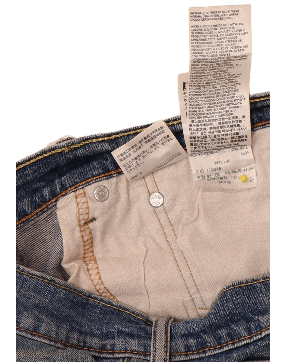 Jeans Levi's Uomo 511 Slim W33 L30 Cotone Blu