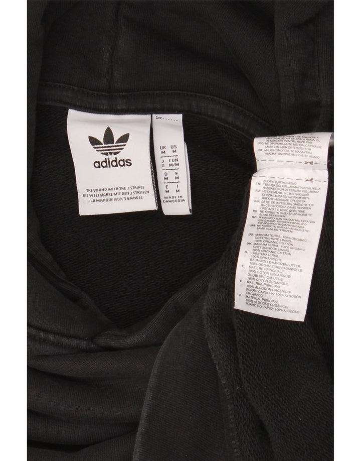 Felpa con cappuccio da uomo ADIDAS media cotone nero