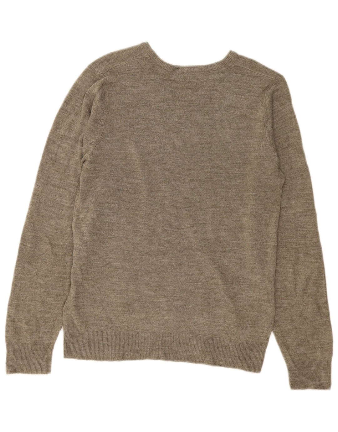 Maglione da uomo con scollo a V Marks & Spencer piccolo acrilico screziato kaki