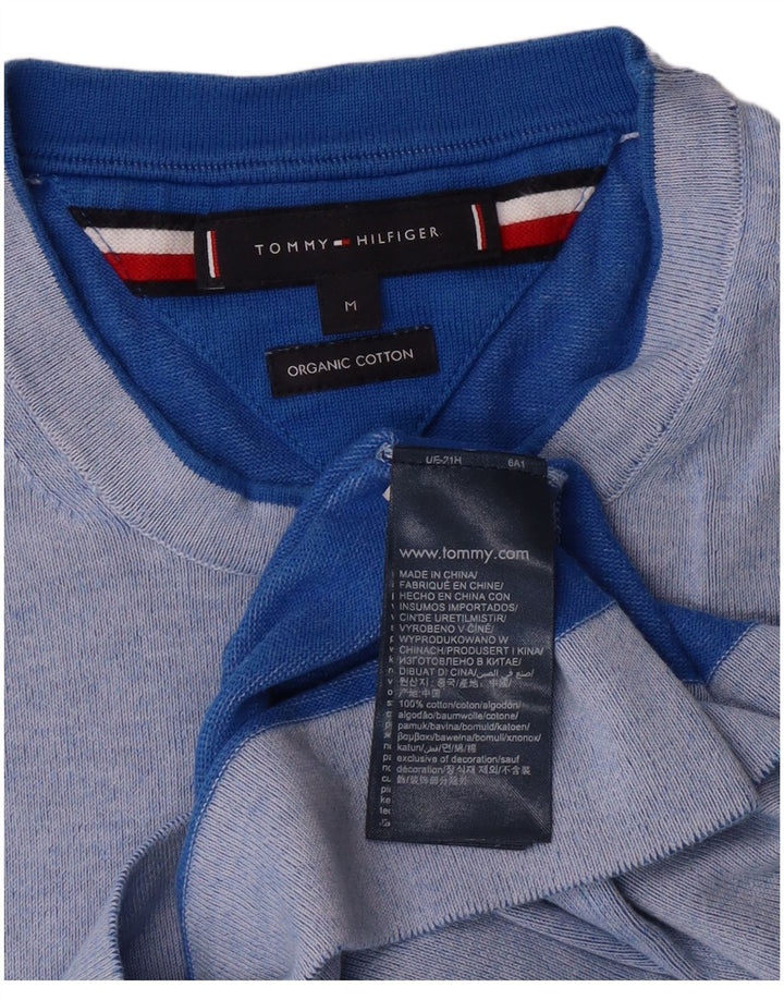 TOMMY HILFIGER Maglione maglione girocollo da uomo in cotone blu medio