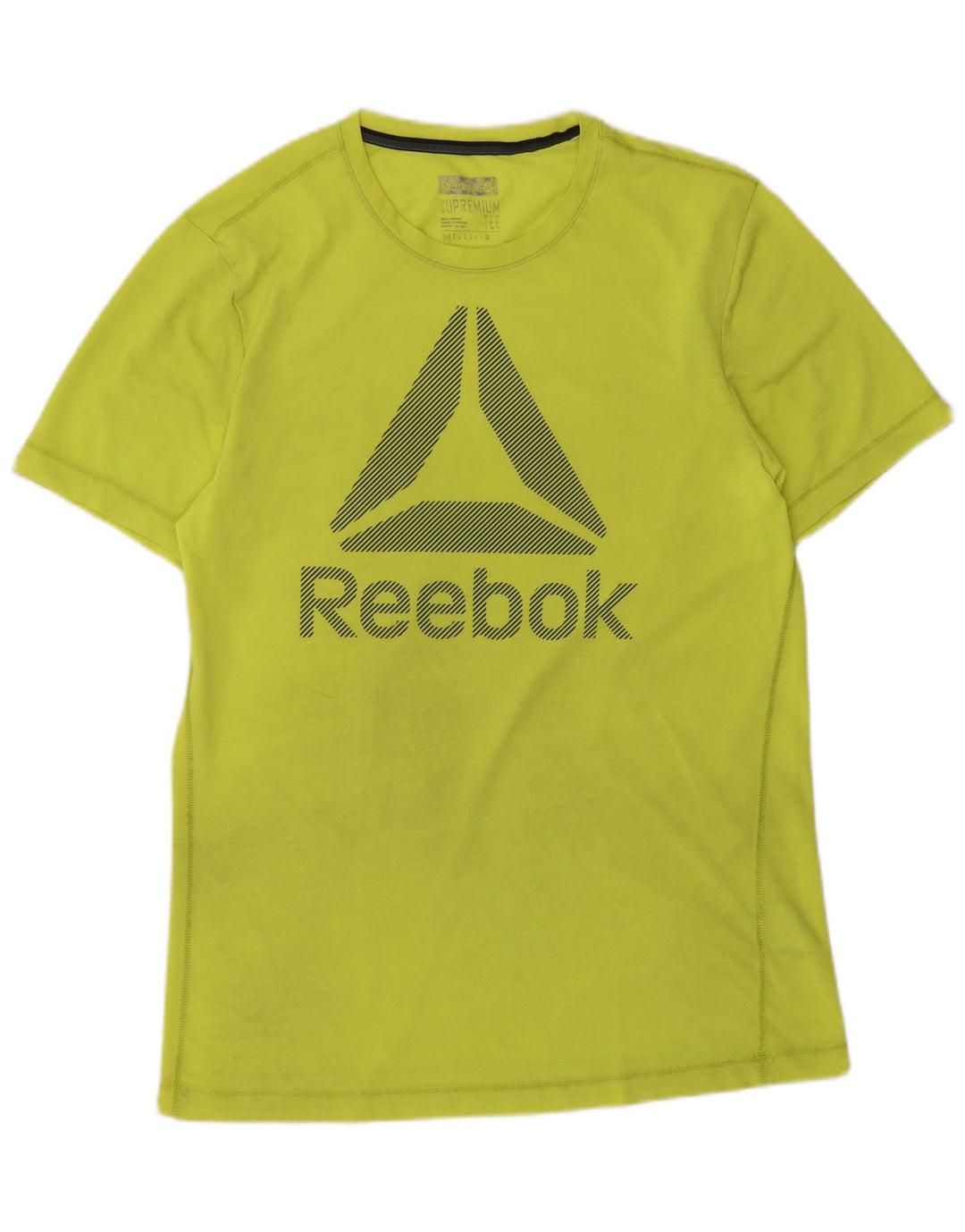 T-shirt grafica da uomo Reebok Top in poliestere verde medio