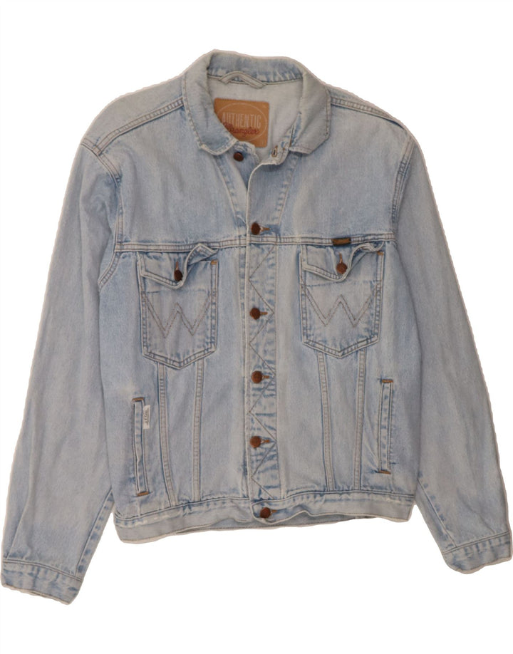 WRANGLER Mens Denim Jacket UK 40 Large Blue Cotton Vintage Wrangler and Second-Hand Wrangler from Messina Hembry 