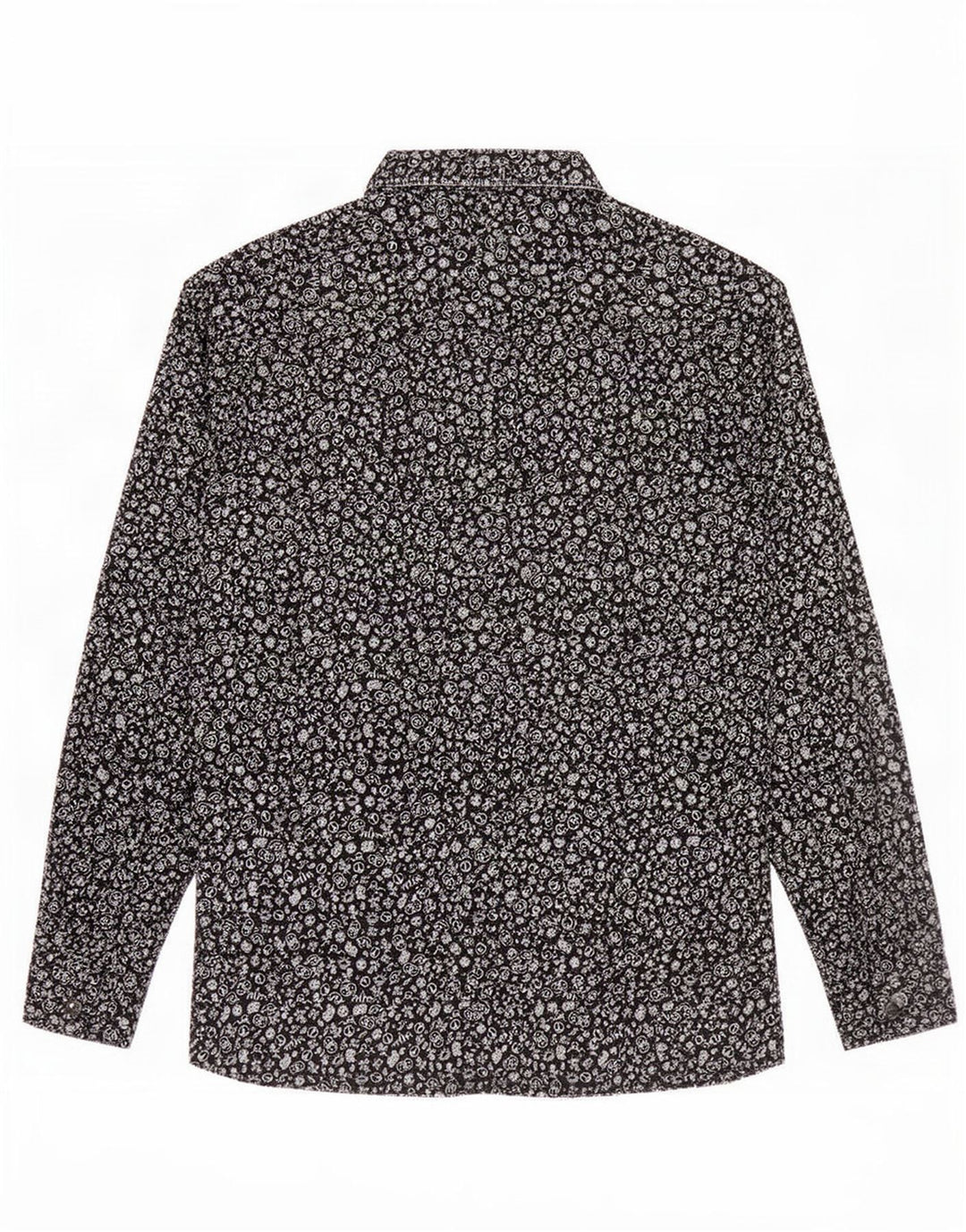 Camicia da uomo con motivo astratto Abercrombie & Fitch piccola nera