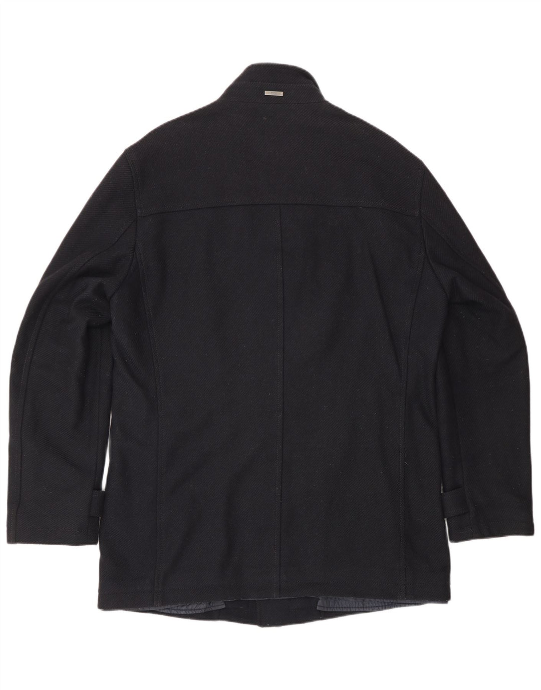 Cappotto da uomo Hugo Boss EU 50 grande lana blu navy