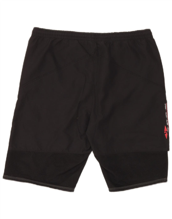 Pantaloncini sportivi grafici da uomo UMBRO blocco colore nero medio