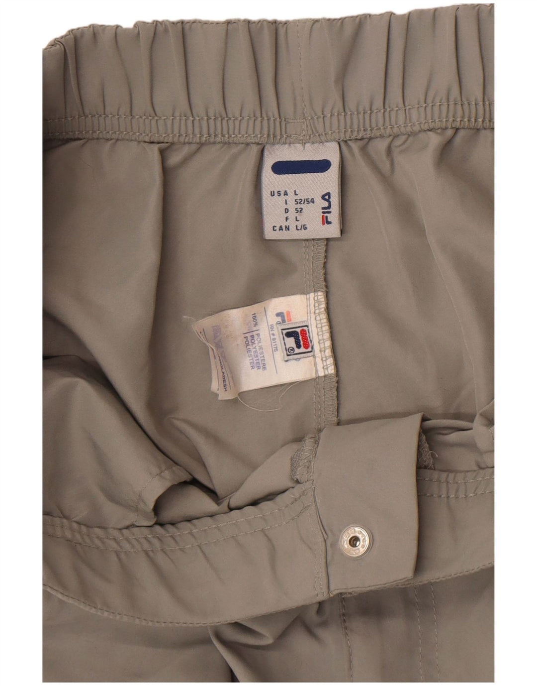 Bermuda da uomo Fila Large W34 poliestere grigio