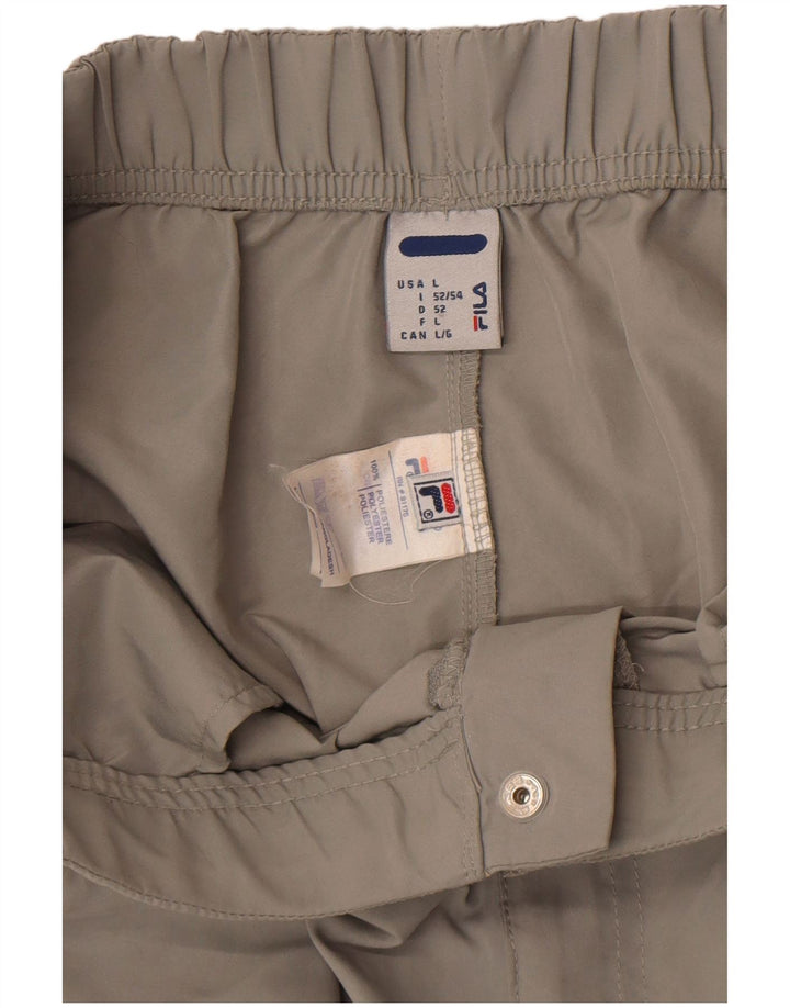 Bermuda da uomo Fila Large W34 poliestere grigio