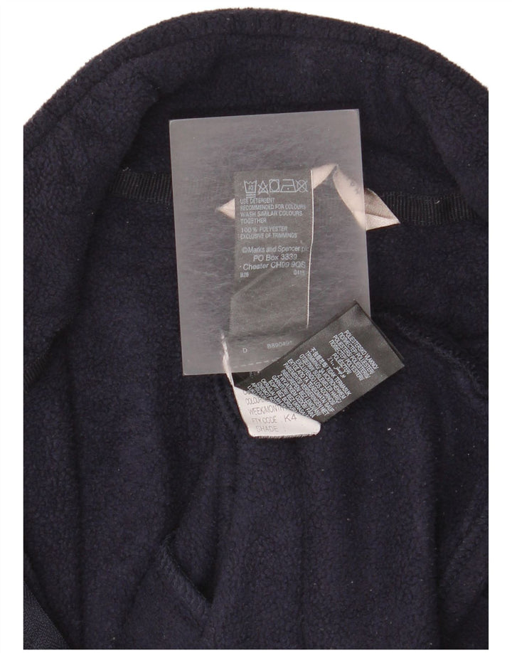 Giacca in pile da donna Marks & Spencer UK 14 grande poliestere blu navy