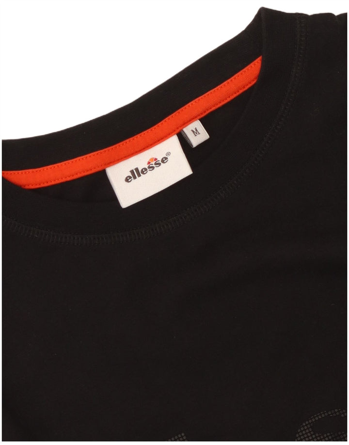 T-shirt grafica da donna Ellesse Top UK 14 Medium Nera