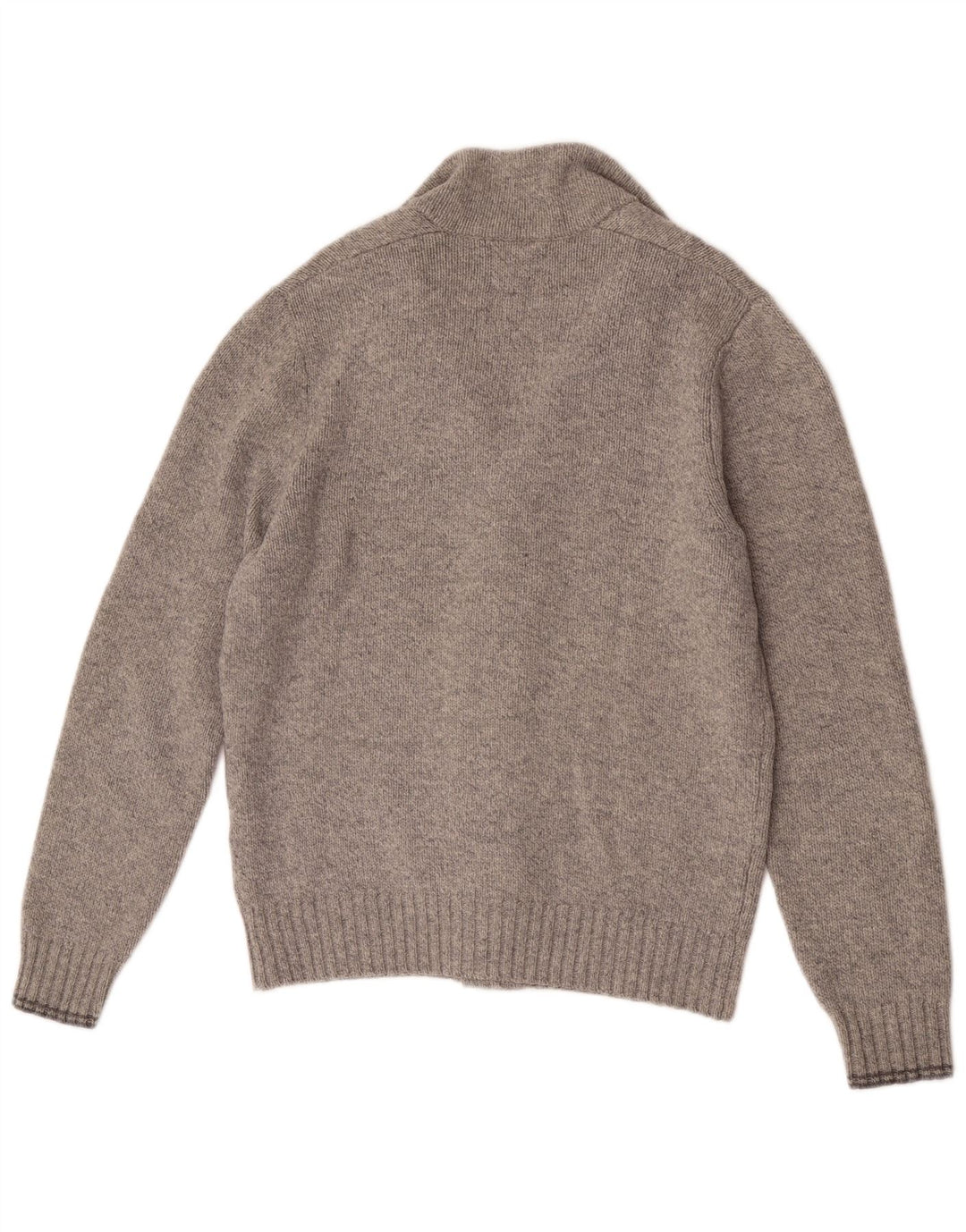 Maglione cardigan da uomo Woolrich in lana grigio medio