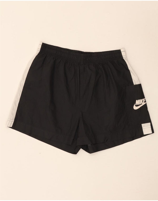 Pantaloncini sportivi Nike da donna con grafica UK 16 Large Nero Colourblock Poliestere