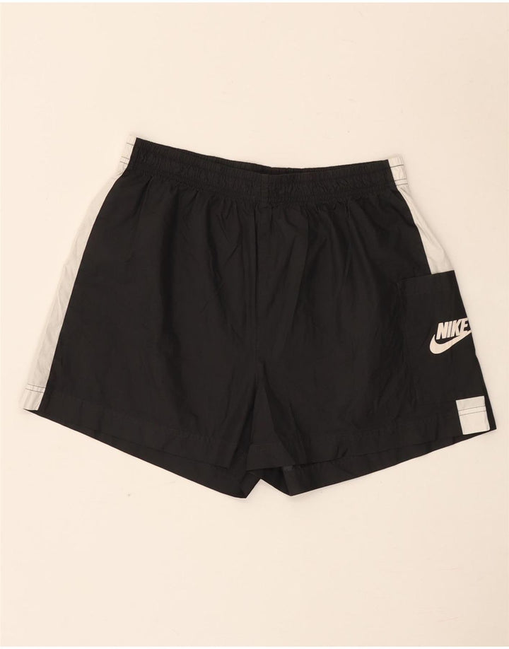 Pantaloncini sportivi Nike da donna con grafica UK 16 Large Nero Colourblock Poliestere