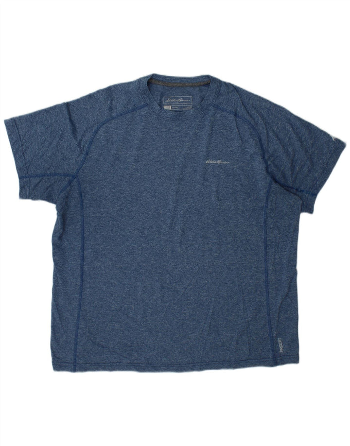 T-shirt da uomo EDDIE BAUER Top grande in poliestere chiazzato blu
