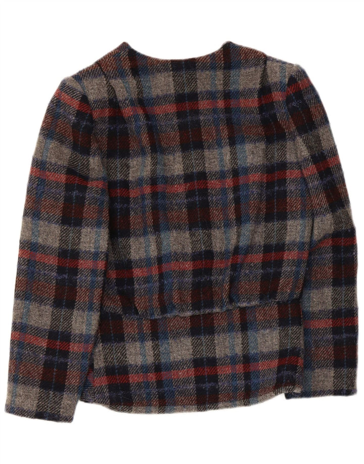 Giacca Blazer 1 Bottone Donna Erreuno IT 42 Media Lana a quadri Multicolore