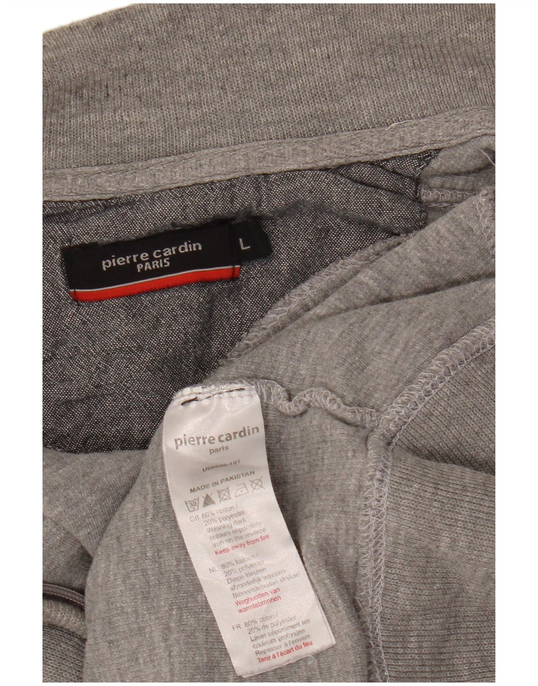 PIERRE CARDIN Giacca da tuta da donna UK 16 Large Grigio Cotone