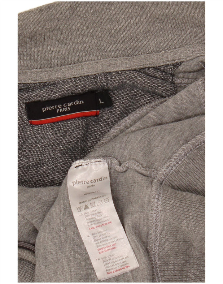 PIERRE CARDIN Giacca da tuta da donna UK 16 Large Grigio Cotone