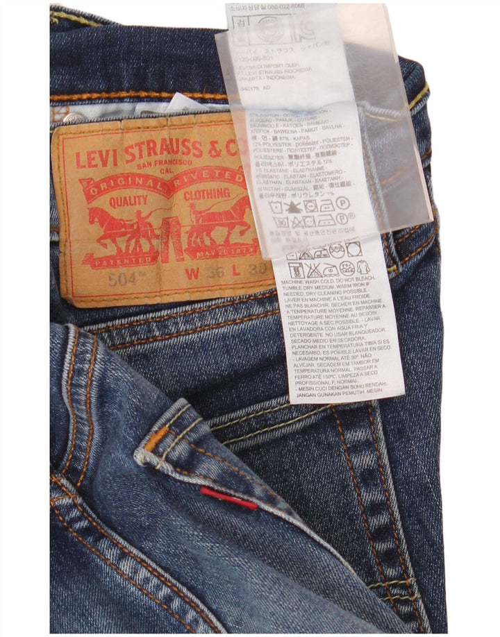 Levi's Uomo 504 Jeans dritti W36 L30 Cotone Blu