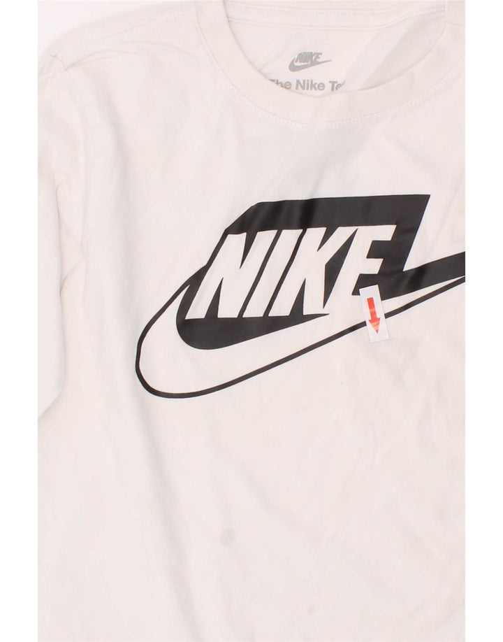 Maglietta grafica Nike da bambino a manica lunga 4-5 anni piccola bianca