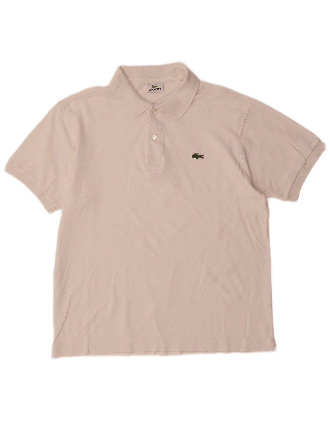 Polo da uomo LACOSTE taglia 4 cotone bianco medio