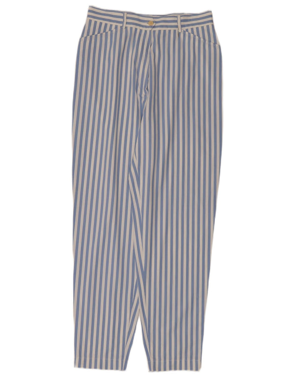 Les Copains Womens Casual Trousers IT 44 Medium W28 L29 Blue Striped