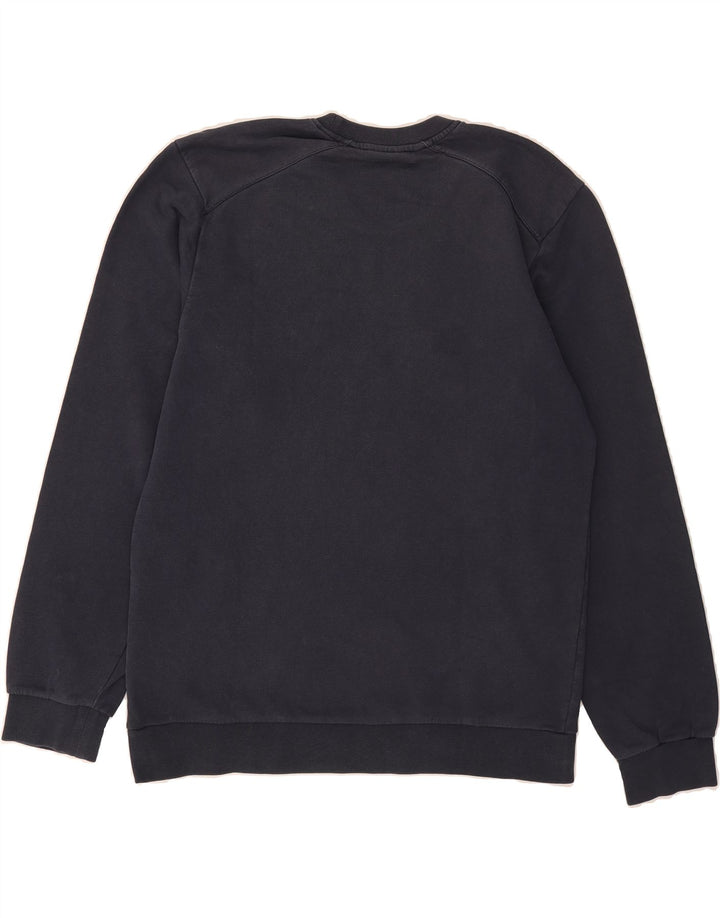 ADIDAS Mens Graphic Sweatshirt Jumper Medium Navy Blue Cotton Vintage Adidas and Second-Hand Adidas from Messina Hembry 