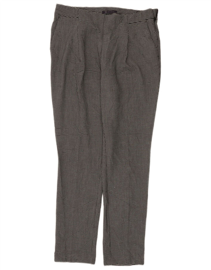 Pantaloni chino da donna Marks & Spencer UK 12 medi W32 L29 quadri neri