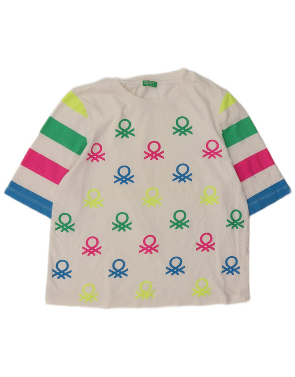 T-shirt grafica per bambina BENETTON 13-14 anni Colorblock bianco