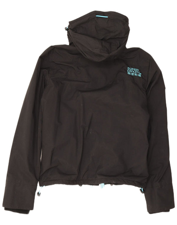 Giacca a vento con cappuccio da uomo Superdry Windcheater UK 38 media nera