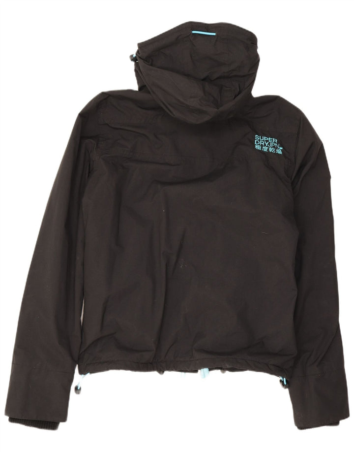 Giacca a vento con cappuccio da uomo Superdry Windcheater UK 38 media nera