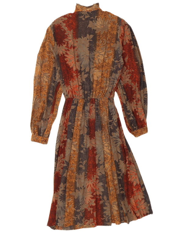 Abito lungo da donna a maniche lunghe Fiorella Rubino UK 14 Marrone medio floreale