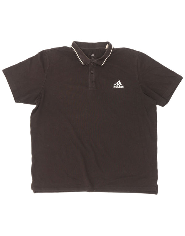 Polo Adidas da uomo XL in cotone nero