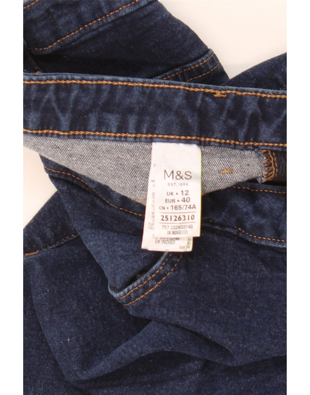 Pantaloncini di jeans da donna Marks & Spencer UK 12 medi W30 cotone blu navy