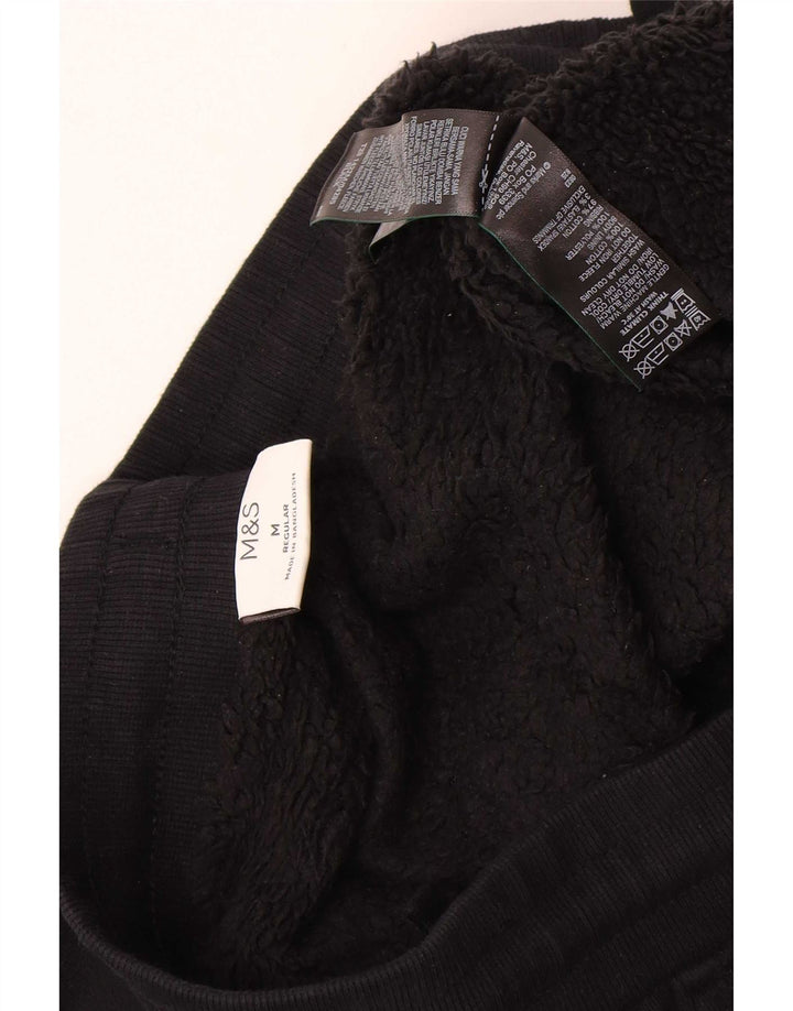 Pantaloni da tuta da uomo Marks & Spencer Joggers medio cotone nero