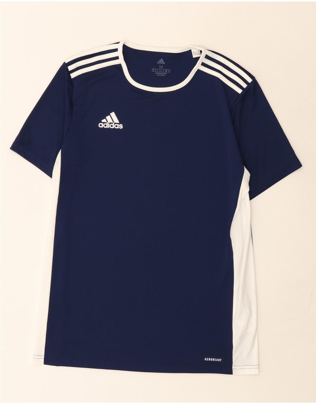 T-shirt Adidas Aeroready da uomo, media, in poliestere color block blu navy