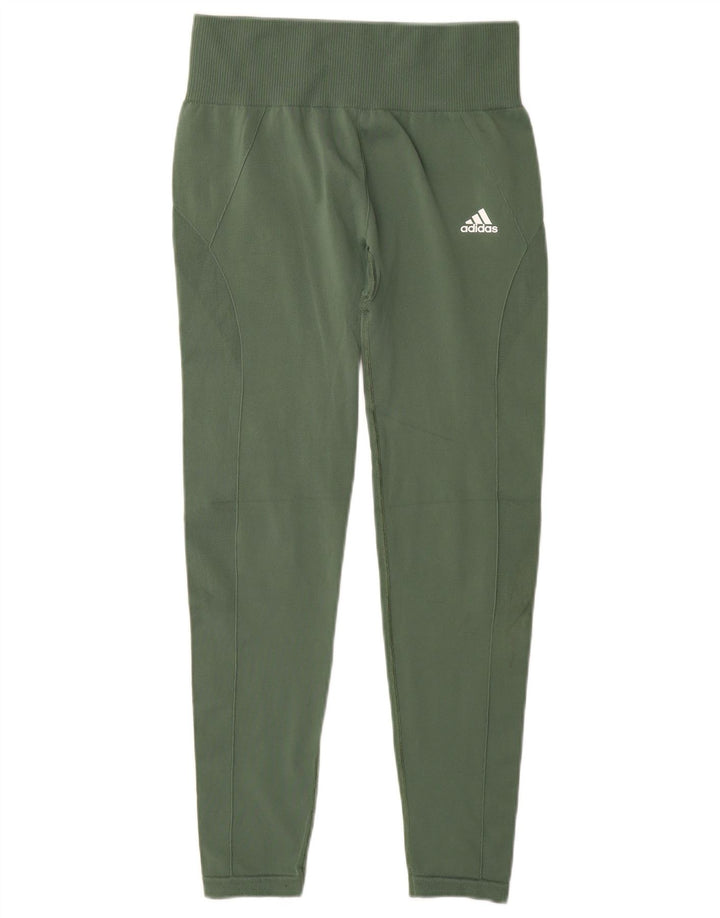 Leggings Adidas da donna UK 8/10 piccolo poliestere verde