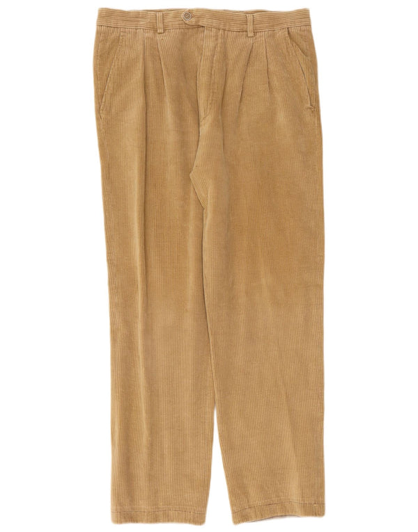 Pantaloni Fila da uomo in velluto a coste con pegging W34 L31 Beige