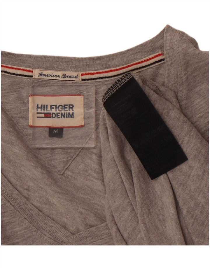 TOMMY HILFIGER T-shirt da uomo Top in cotone chiazzato grigio medio
