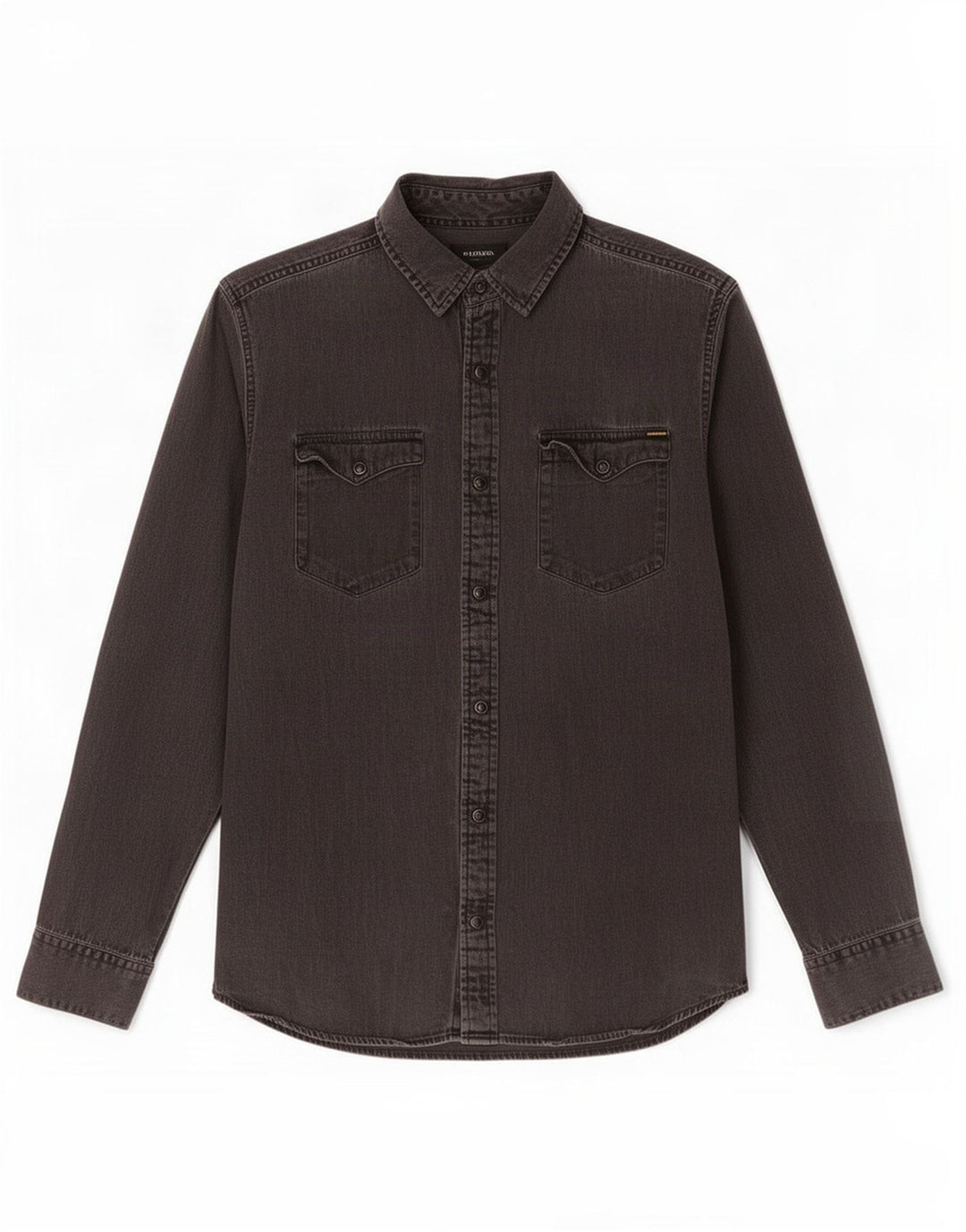 Camicia di jeans da uomo Jack & Jones grande in cotone grigio