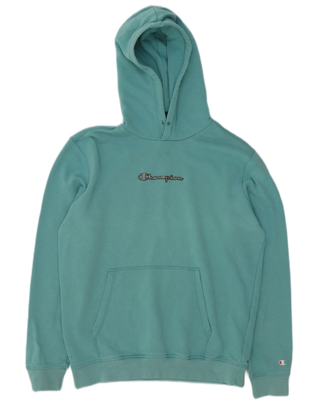 Maglione con cappuccio da uomo CHAMPION grande in cotone blu