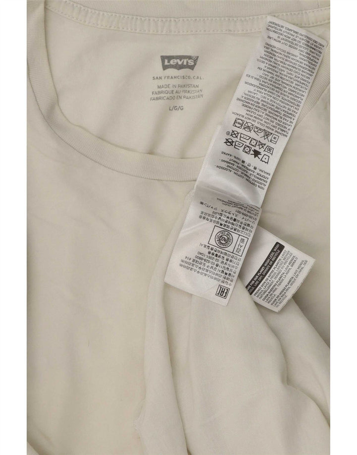 T-shirt da uomo Levi's Top Large in cotone bianco