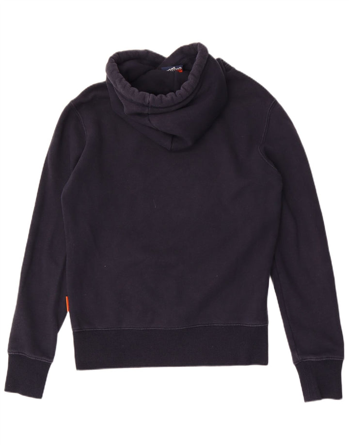 Maglione con cappuccio da uomo SUPERDRY in cotone blu navy medio