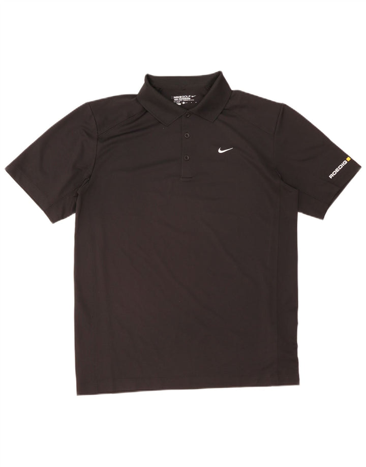 Polo grafica Nike da uomo Dri Fit grafica media nera in poliestere