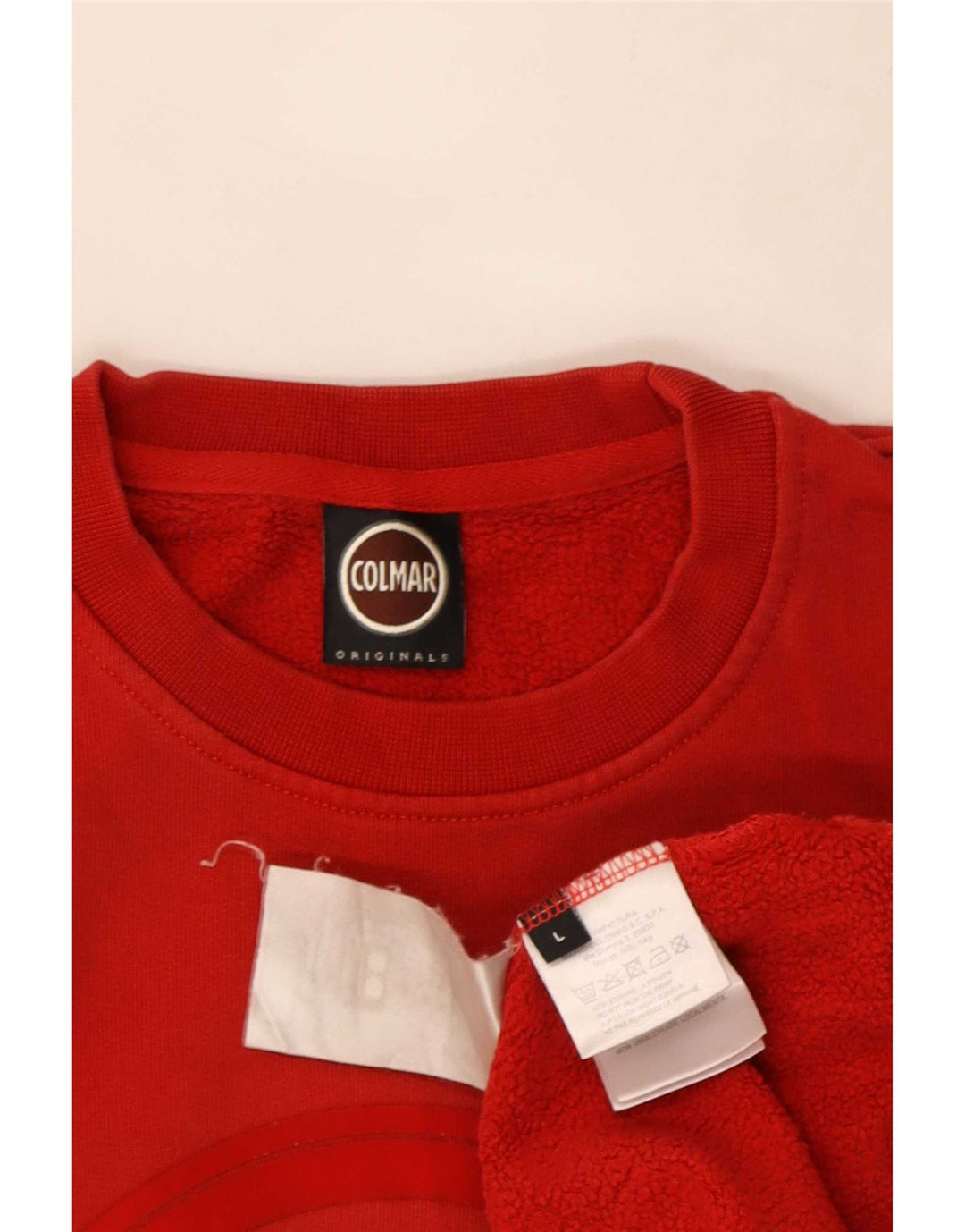 Felpa grafica da uomo Colmar maglione grande cotone rosso