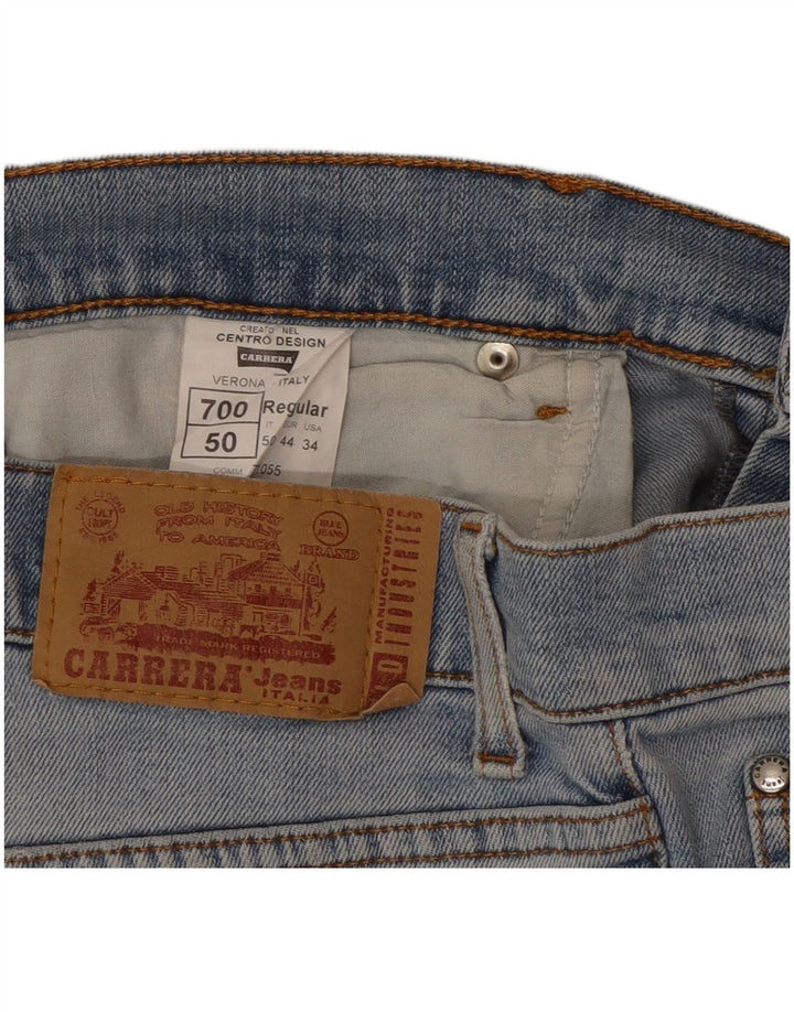 Pantaloncini di jeans Carrera 700 da uomo IT 50 Large W34 Blu Cotone