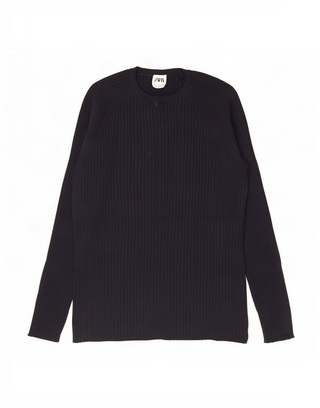 Top Zara da uomo a maniche lunghe XL in viscosa nera