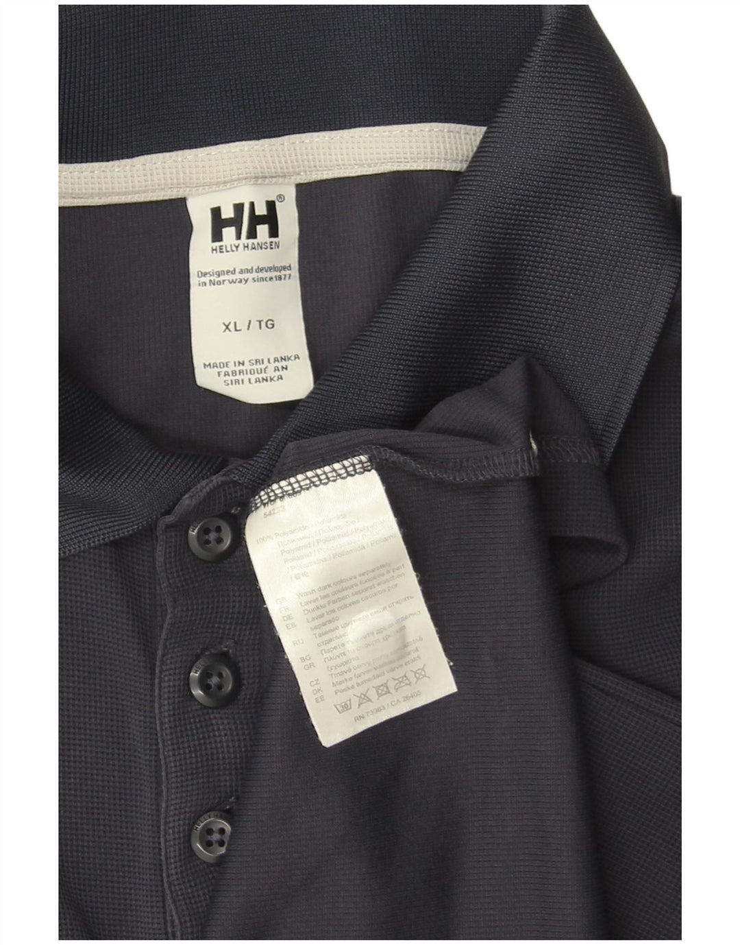 Polo da uomo HELLY HANSEN XL blu navy in poliammide