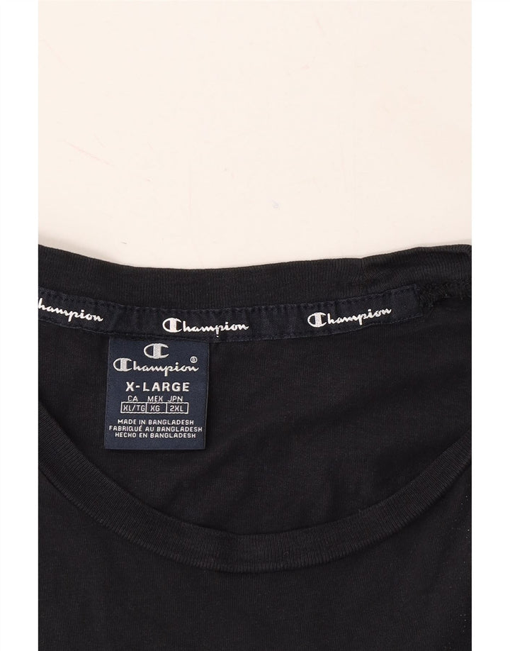 CHAMPION Mens Vest Top XL Black Vintage Champion and Second-Hand Champion from Messina Hembry 