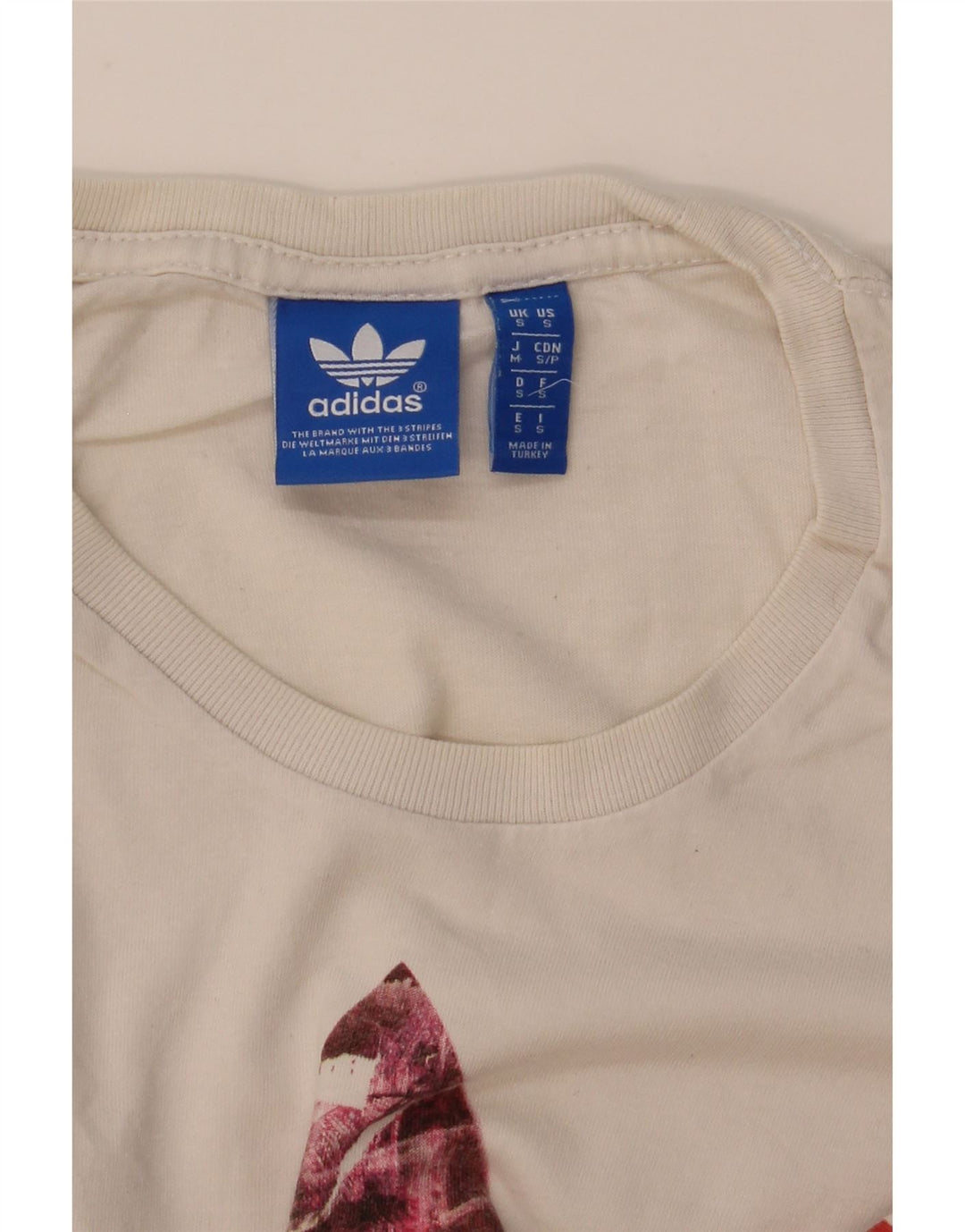 T-shirt grafica da uomo ADIDAS Top piccola bianca
