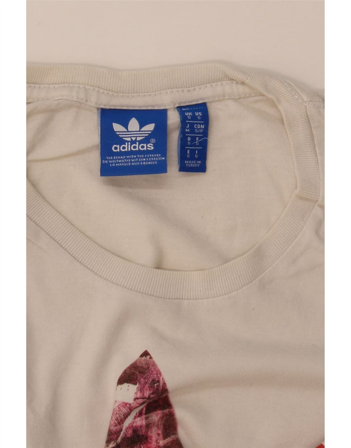 T-shirt grafica da uomo ADIDAS Top piccola bianca