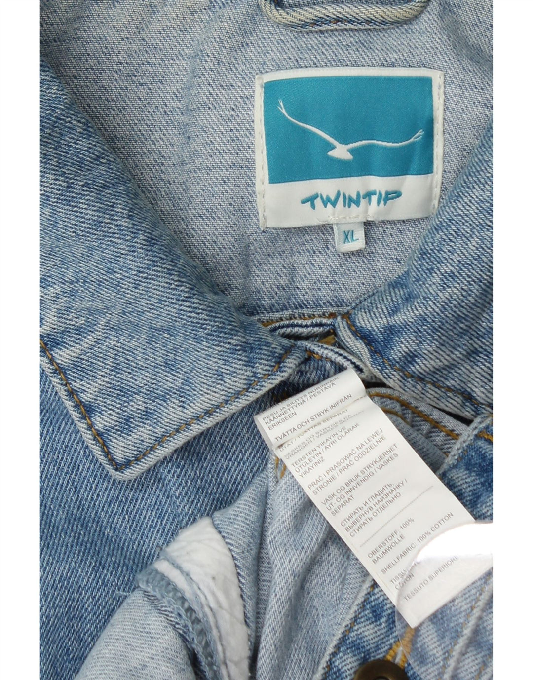 VINTAGE Womens Denim Jacket UK 18 XL Blue Cotton